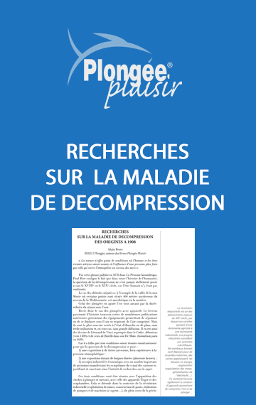 Recherches sur la maladie de décompression
