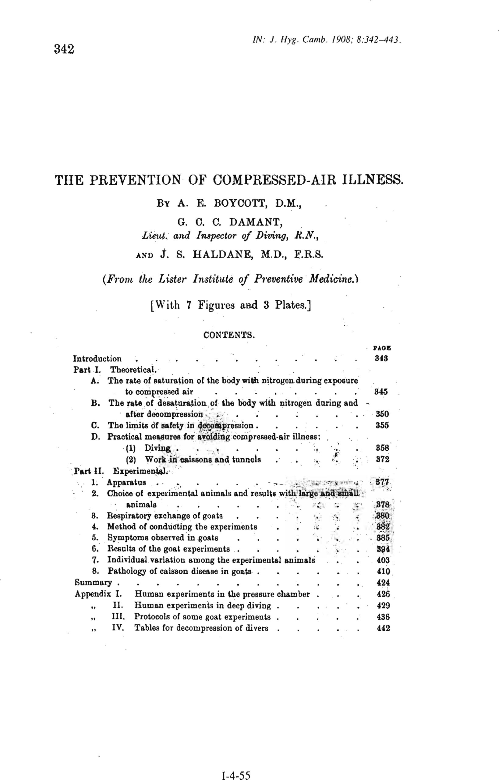 haldane1908p1 Plongée Plaisir, site officiel